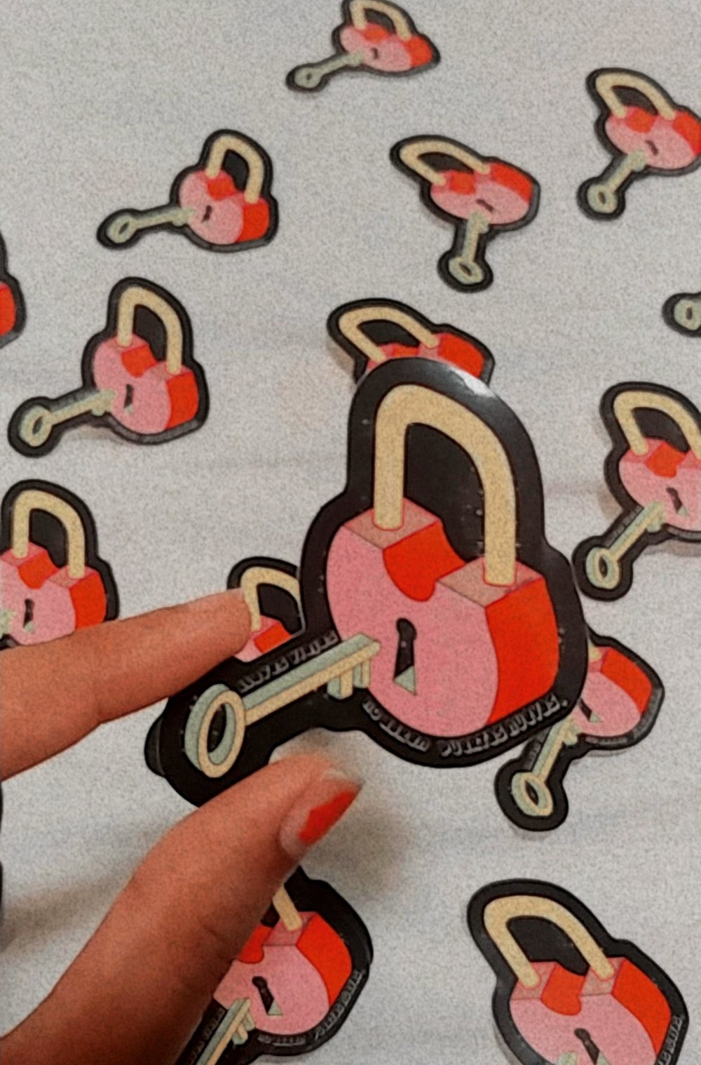 Image of Key and Lock Sticker