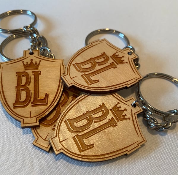 Image of BL wooden keychain