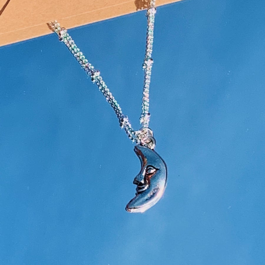 Image of Moon Pendant Necklace