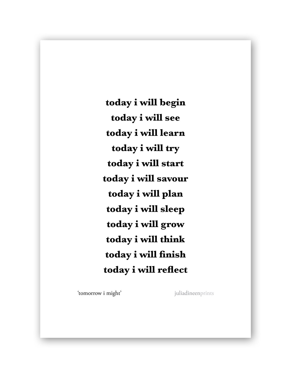 Today I Will 