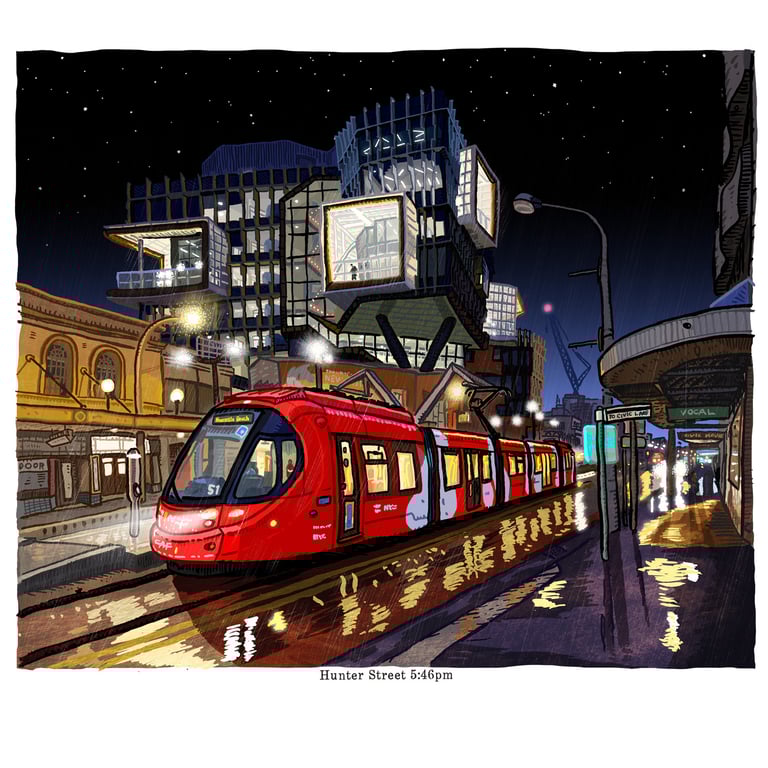 Hunter Street 5:46pm Digital Print