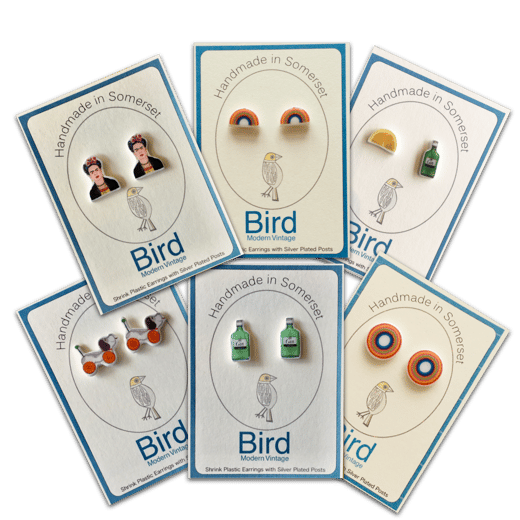 Bird Modern Vintage -Earrings Quirky Collection