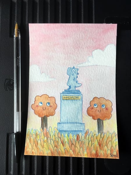 Image of Dinos are cool - A6 original