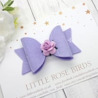 Image 1 of Lilac Rainbow Broderie Anglaise - Choice of Headband or Clip