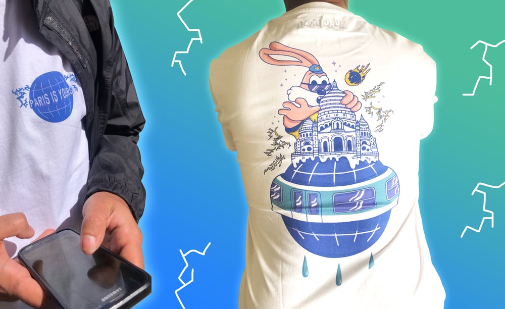 Image of T-SHIRT "PARIS IS YOURS" Men & Women // Back & Front Sides