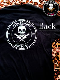 Image 1 of Front and back skull circle t-shirt