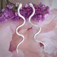 Image 3 of Snake Silver Earrings