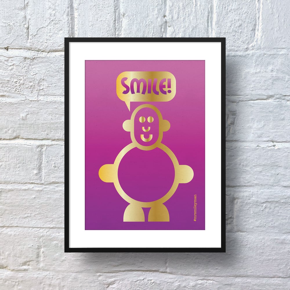 Mr Smileyman Pink Gold Foil Smile