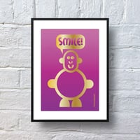 Image 1 of Mr Smileyman Pink Gold Foil Smile