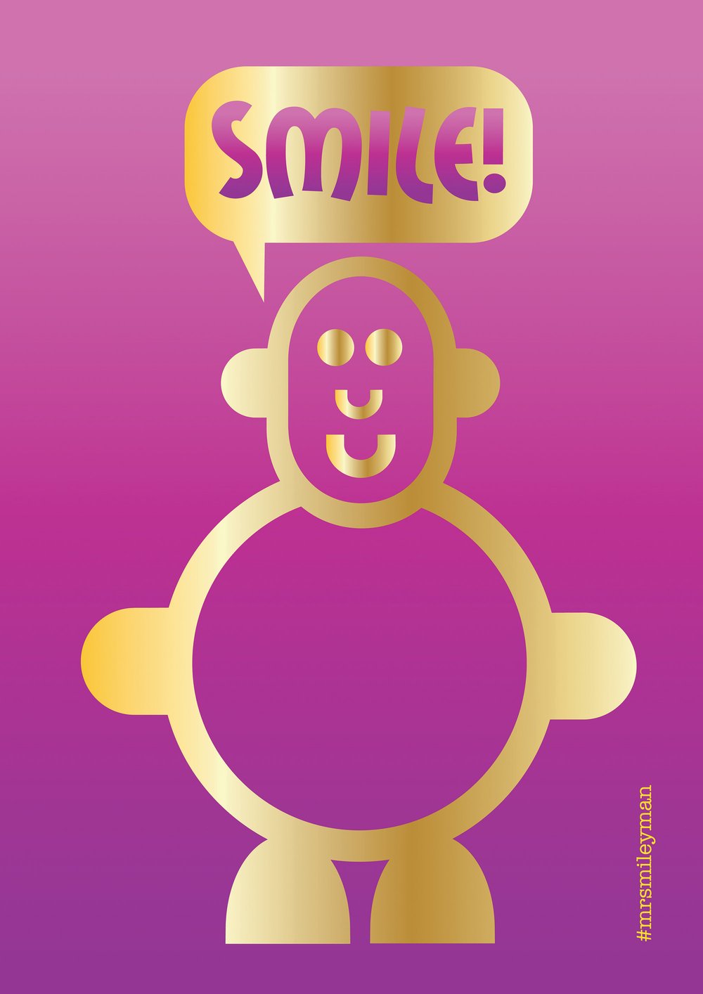 Mr Smileyman Pink Gold Foil Smile