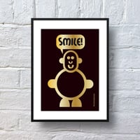 Image 1 of Mr Smileyman Black and Gold Smile