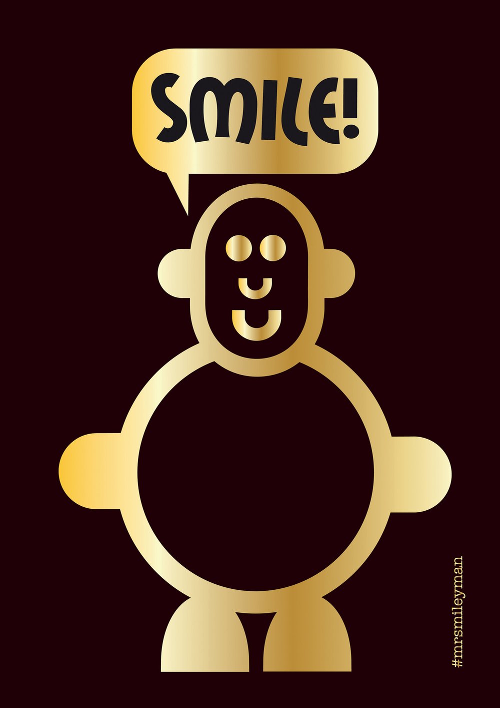 Mr Smileyman Black and Gold Smile