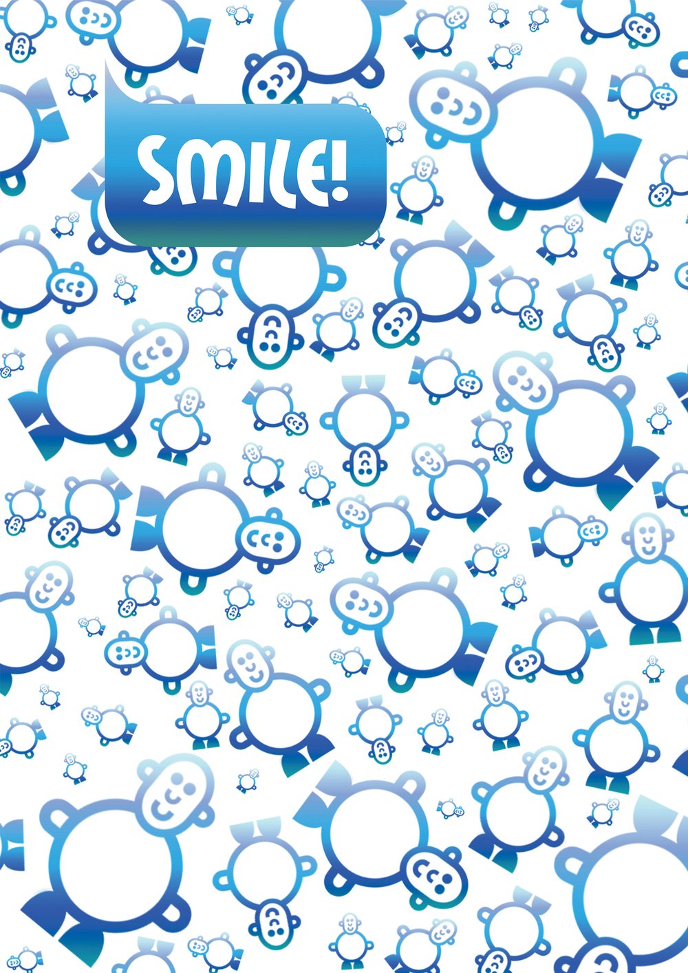 Mr Smileyman Blue Smile Greeting Card