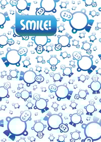 Image 3 of Mr Smileyman Blue Smile Greeting Card