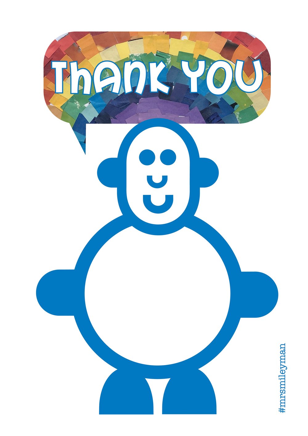 Mr Smileyman Thank You Greeting Card