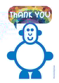 Image 3 of Mr Smileyman Thank You Greeting Card