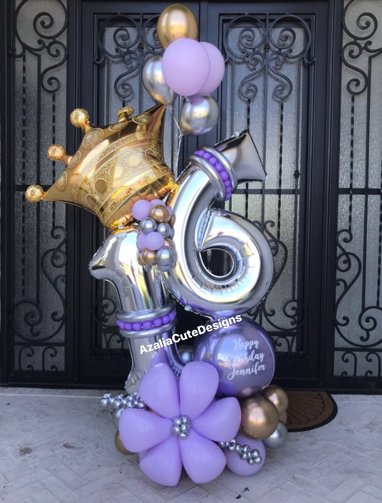 Image of The Queen Birthday Balloon  Bouquet 
