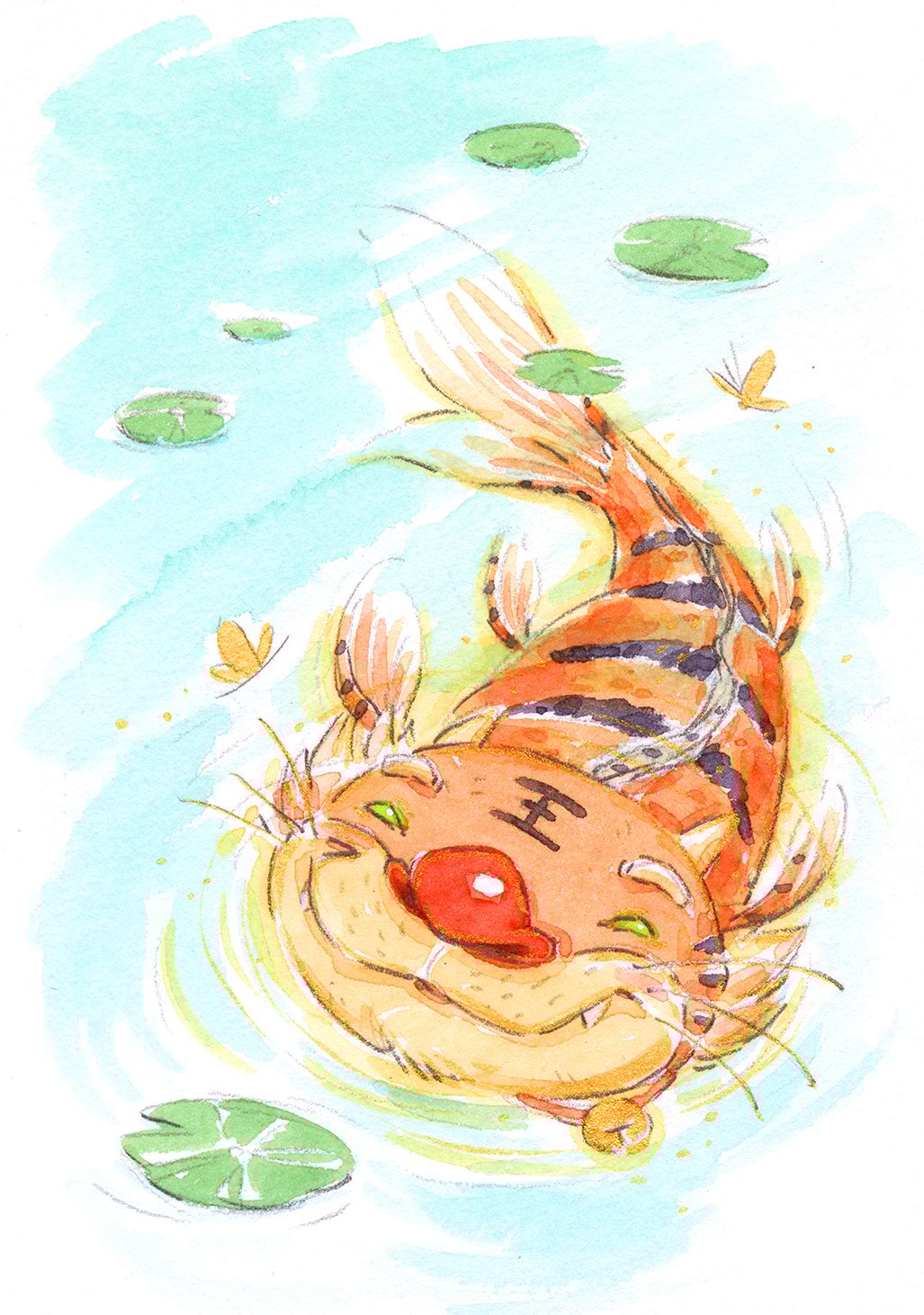 Tiger Koi 3-Pack 5 x 7" Prints