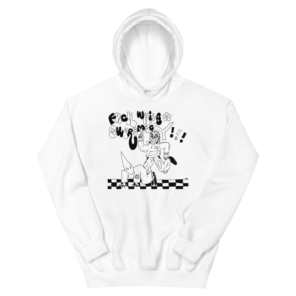 FUCK WHITE SUPREMACY HOODIE (White)