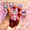 ACNH: Holographic Vinyl Kitty Stickers
