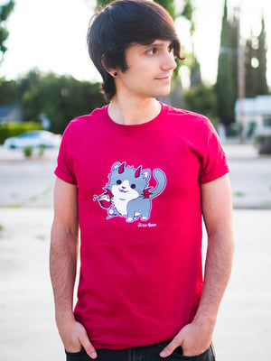 Image of (T5) Red WineKitty Tee - LAST FEW - WILL NOT BE RESTOCKED!! 