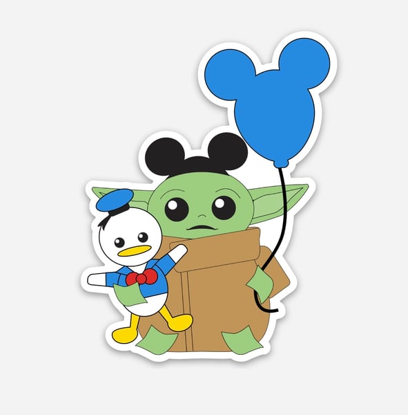 Image of Baby and Duckie Sticker 