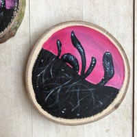 Image 2 of Earth Tongue | set of 2 wood slice paintings