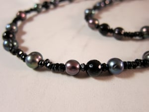 Image of Pearl & Onyx Necklace Set