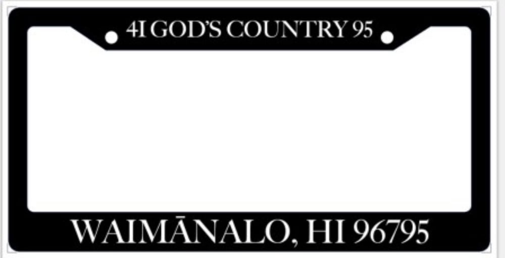 Image of Waimanalo license plate frame (2)