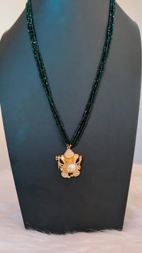 Image 4 of Cute Lord Ganesh Long American Diamond Hydrocrystal Temple Mala Only