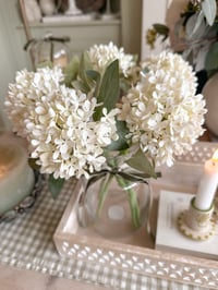 Image 1 of White Ditsy Hydrangeas ( set of 6 )