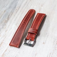 Image 1 of Calf in 40’s Style Strap - Cherry Burl