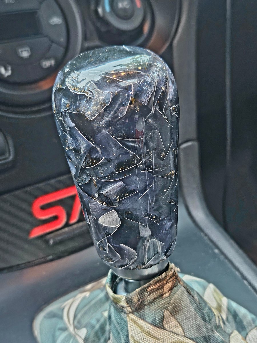 Image of Resin/Aluminum Gold Flake Shift Knob 