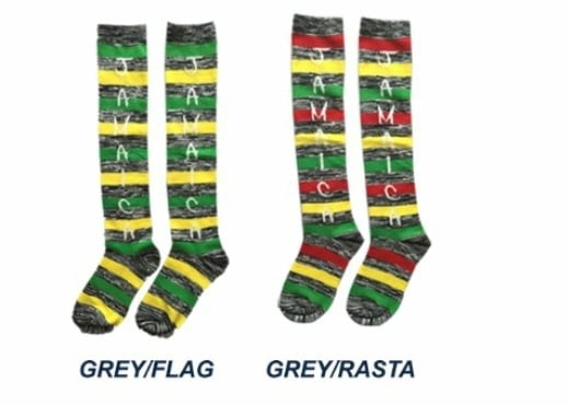 Grey stripe Jamaica socks 