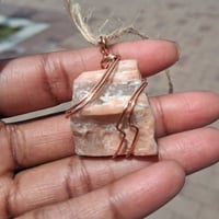 Image 2 of Peach Moonstone Necklace