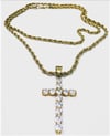 30" ROPE CHAIN WITH CROSS PENDANT 