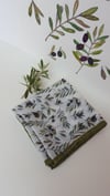 Pañuelo OLEA blanco y verde