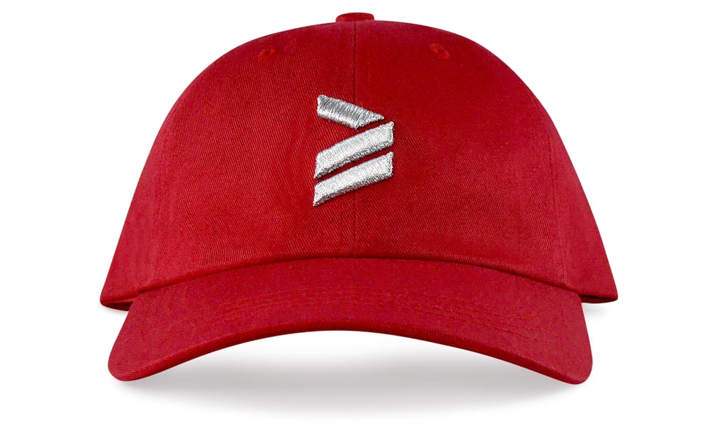Image of ICON LOGO - 3D (RED/METALLIC SILVER) - DAD HAT 