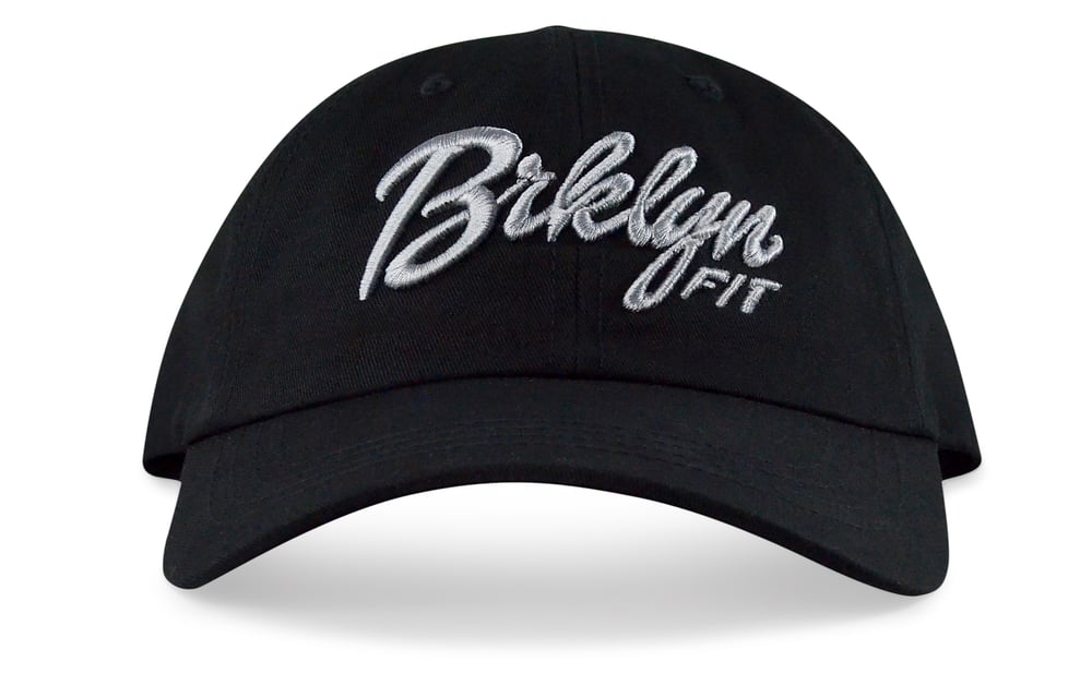 Image of BRKLYN FIT® LOGO - 3D (BLACK/GREY) - DAD HAT 