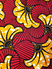 Image 2 of Fan African Print Bonnet (Satin Lined)