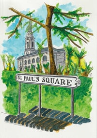 Image 1 of St Paul’s Square – Birmingham Art Print (Watercolour & Ink)