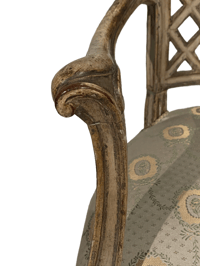 Image 3 of 19th C French Painted Open Arm Chair