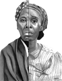 Harriet Tubman/Cynthia Erivo graphite drawing 9x12 print (inspired by the BLM movement)