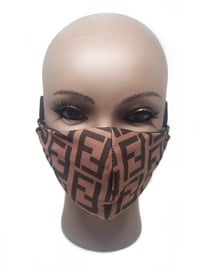 Image 1 of Brown F Face Mask 