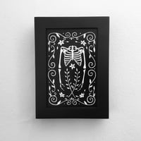 Image 1 of Disarticulation Skeleton And Filigree Print On Board