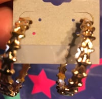 Image 3 of Gold stars hoops