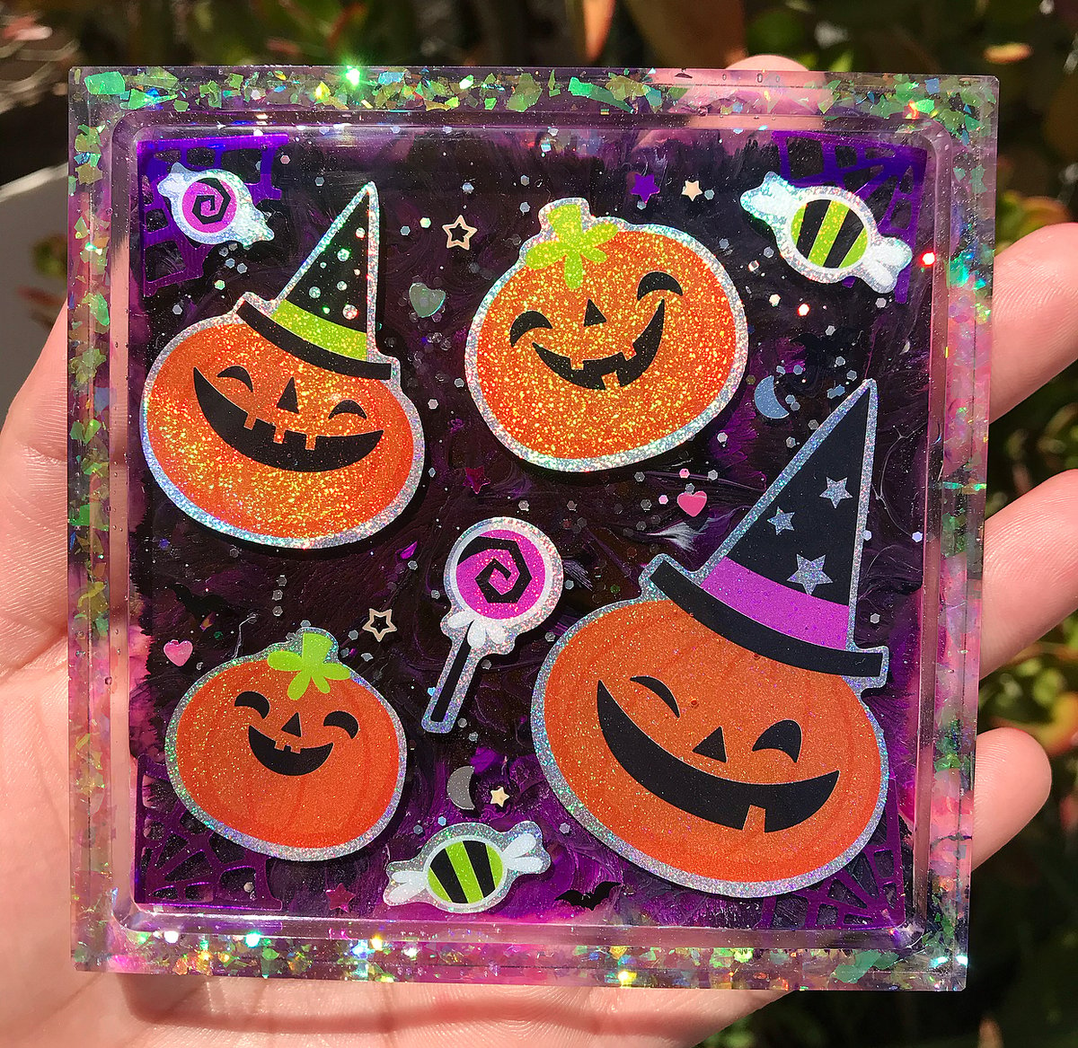 Image of Spoopy Pumpkin Trinket Tray/Coaster