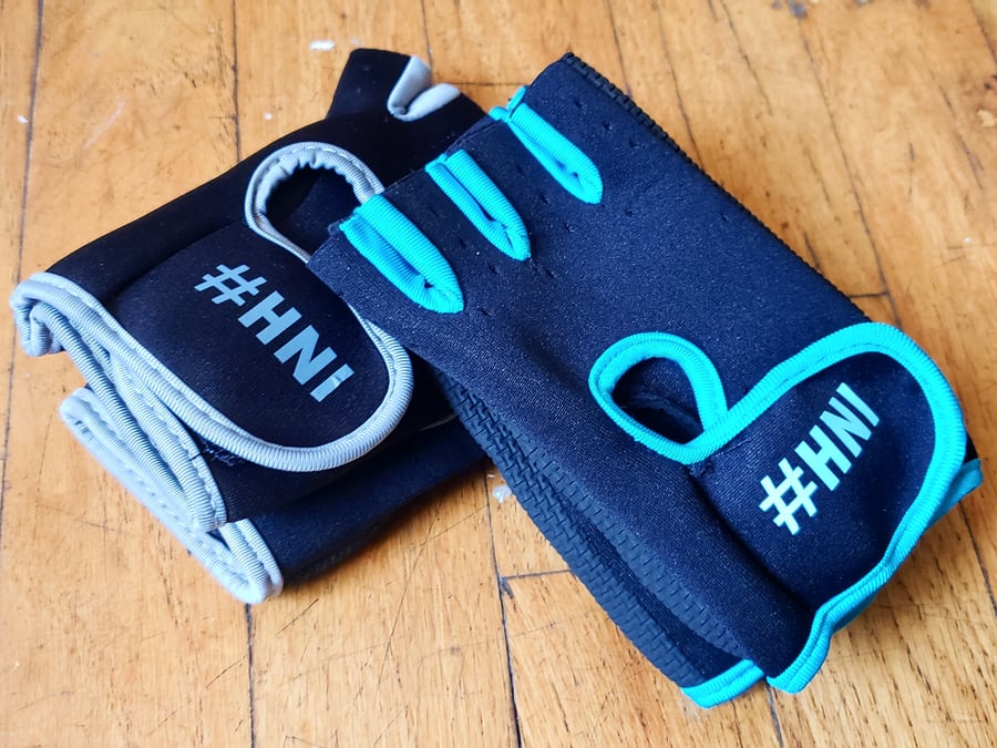 Image of Gray & Sky Blue #HardNOTImpossible Gloves 