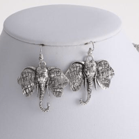 Image 3 of LargeElephant Head Necklace Set (Gold and Silver)
