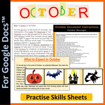 Image of Word Processing for Google Docs™: October (Halloween)